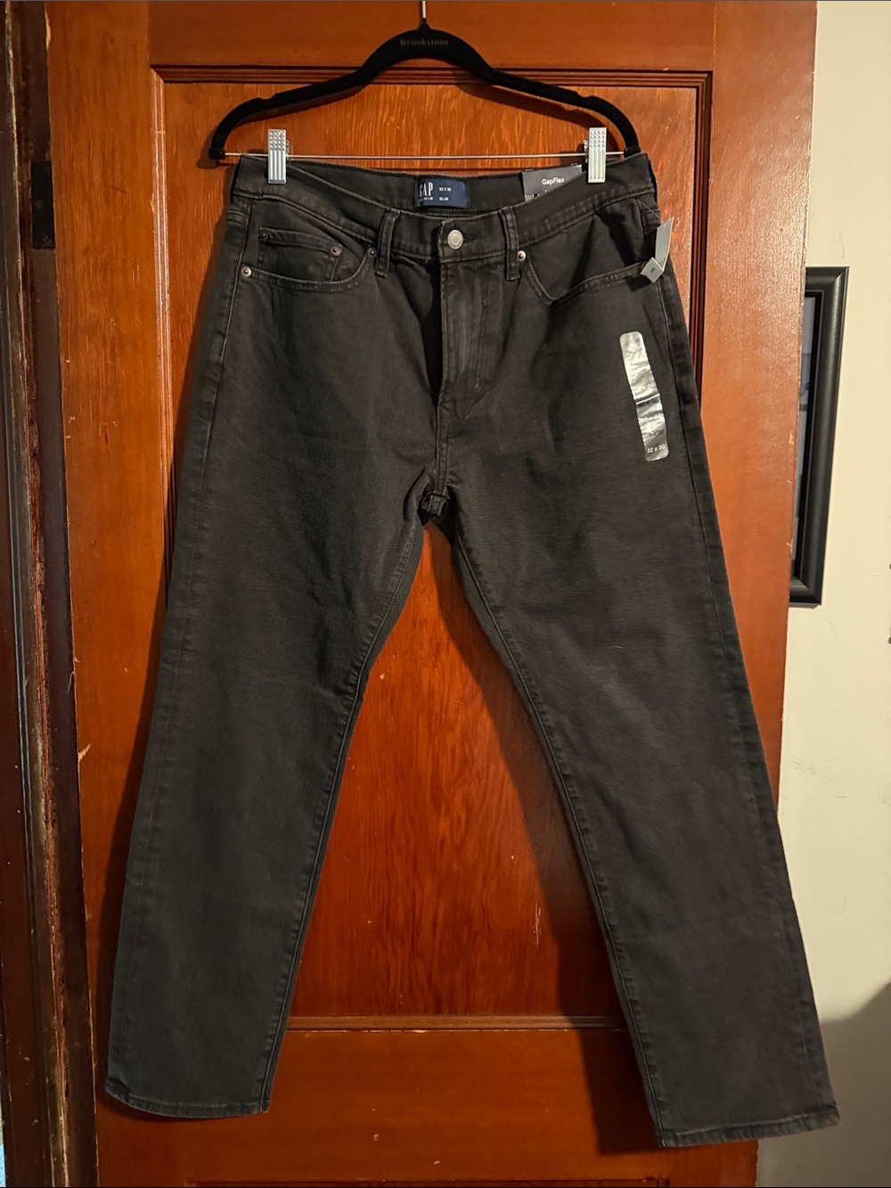 GAP Men's Dark Charcoal Flex, Slim, Mid rise 32x30 NWT